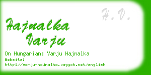 hajnalka varju business card